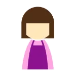 Female Apron Purple SVG Icon